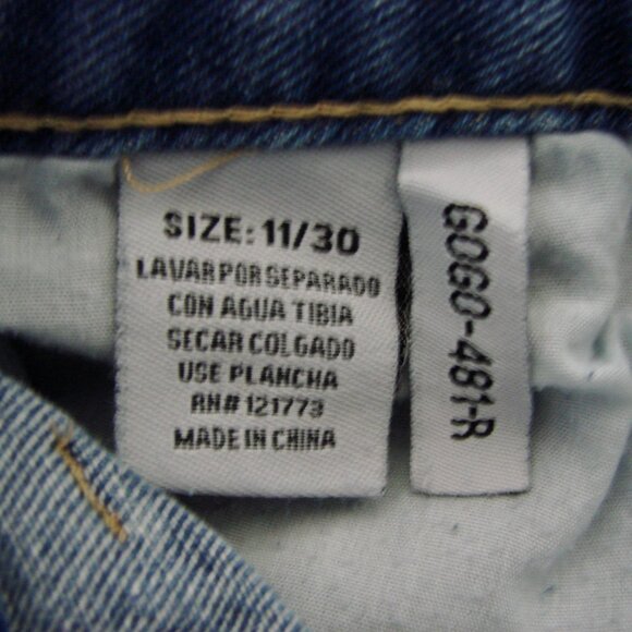 Flying Angel Floral Wide Leg Jeans Flower High Waist Size 11 / 30 Juniors - Picture 4 of 14